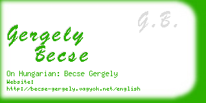 gergely becse business card